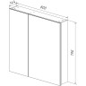 Шкаф зеркальный LEMARK UNIVERSAL 80х80 см 2-х дверный, цвет корпуса белый глянец LM80ZS-U