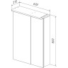 Шкаф зеркальный LEMARK ZENON 60х80 см 2-х дверный с козырьком-подсветкой, с розеткой, белый глянец LM60ZS-Z