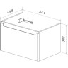 Тумба LEMARK BUNO MINI 70 см под раковину, подвесная, 1 ящик, белый глянец LM05BM70T
