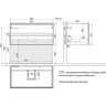 Тумба LEMARK VEON MINI 90 см под раковину, подвесная, 1 ящик, белый глянец LM02VM90T